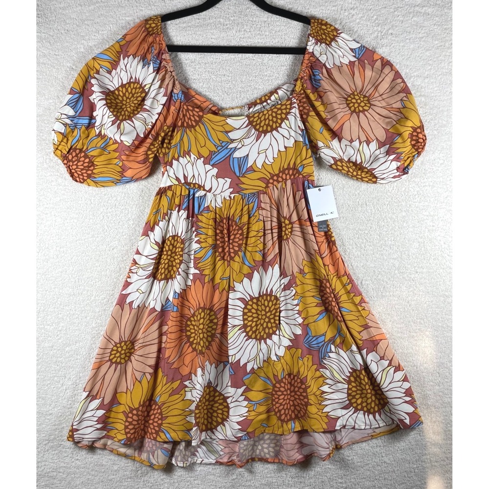 nwt sunflower babydoll dress empire waist twirly S country cowgirl fall floral